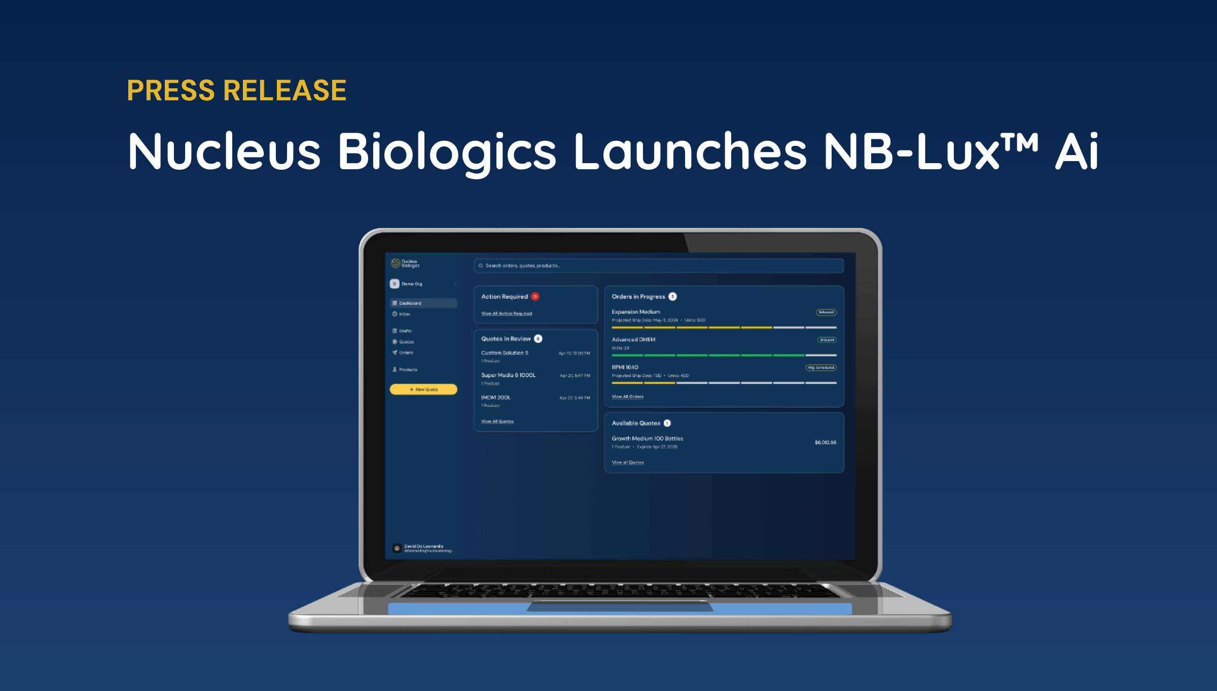 NB-Lux Ai dashboard on computer screen
